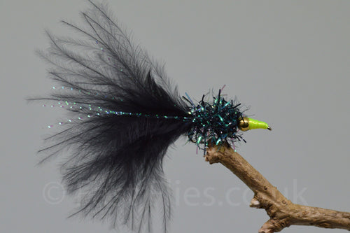 Gold Head Black Nomads Lime Nose x 3 - Fast Flies top trout flies