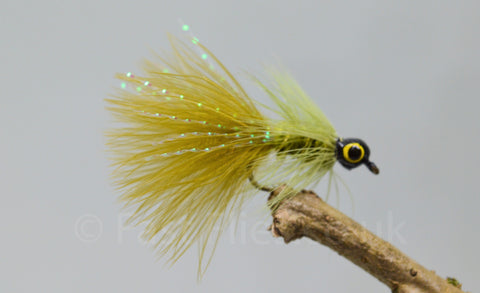Lead Head Mini Olive Dog Nobbler x 3 - Fast Flies top trout flies