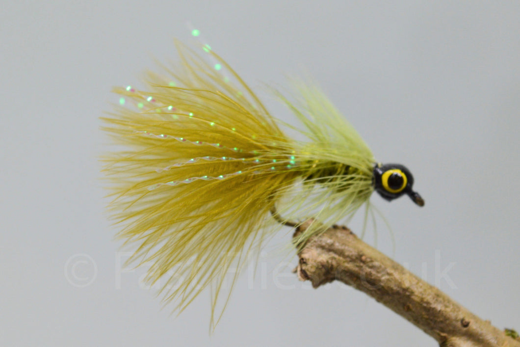 Lead Head Mini Olive Dog Nobbler x 3 - Fast Flies top trout flies