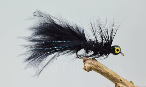 Lead Head Mini Black Dog Nobbler x 3 - Fast Flies top trout flies