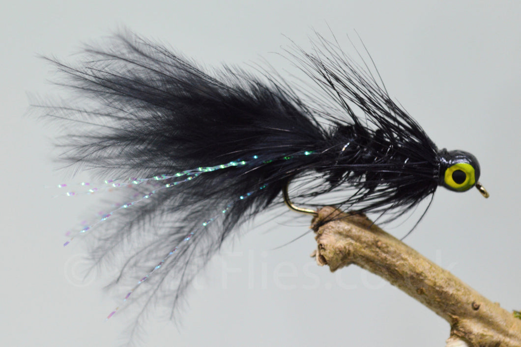 Lead Head Black Dog Nobbler x 3 - Fast Flies top trout flies