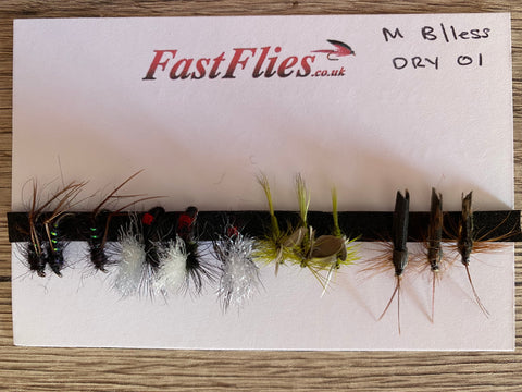 Barbless Klinkhammers, Trout Flies, 12 Pack Olive & Black, Mixed