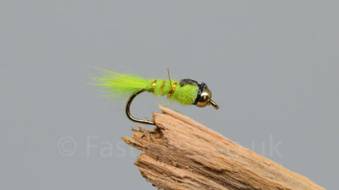 Gold Head G.R.H.E. Lime x 3 - Fast Flies top trout flies