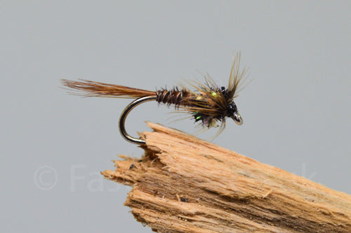 Black Fritz Throat Cruncher x 3 - Fast Flies top trout flies