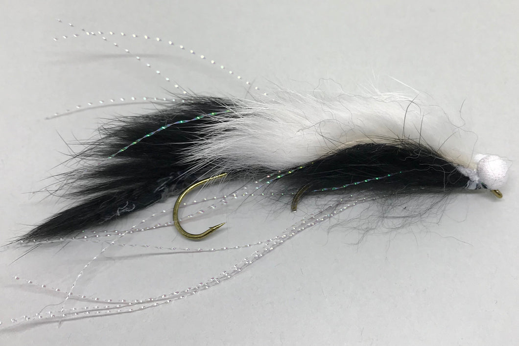 Black & White Boobie Snake - Fast Flies top trout flies