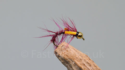 Gold Head Claret x 3 - Fast Flies top trout flies