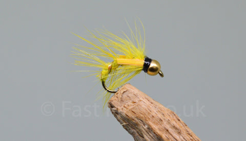 Gold Head Yellow Pearl x 3 - Fast Flies top trout flies