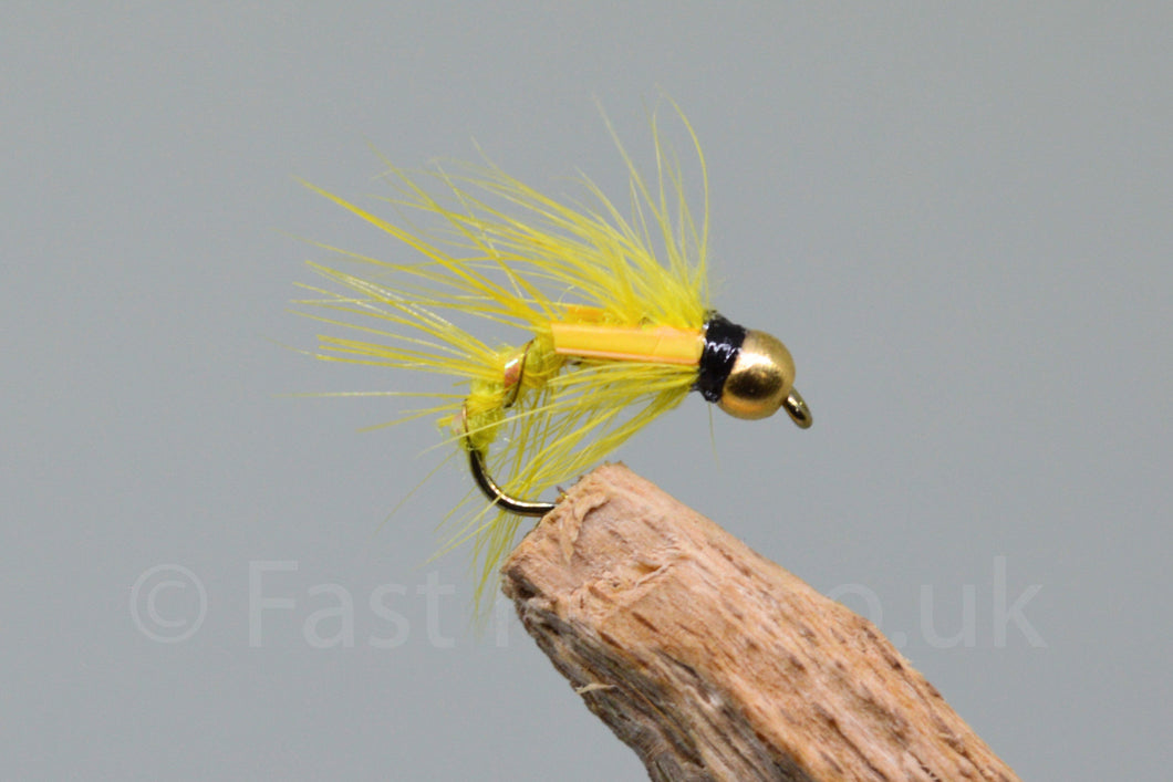 Gold Head Yellow Pearl x 3 - Fast Flies top trout flies