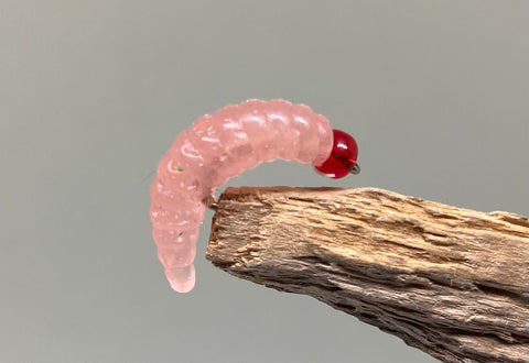 Pink Translucent Jelly Maggots x 3
