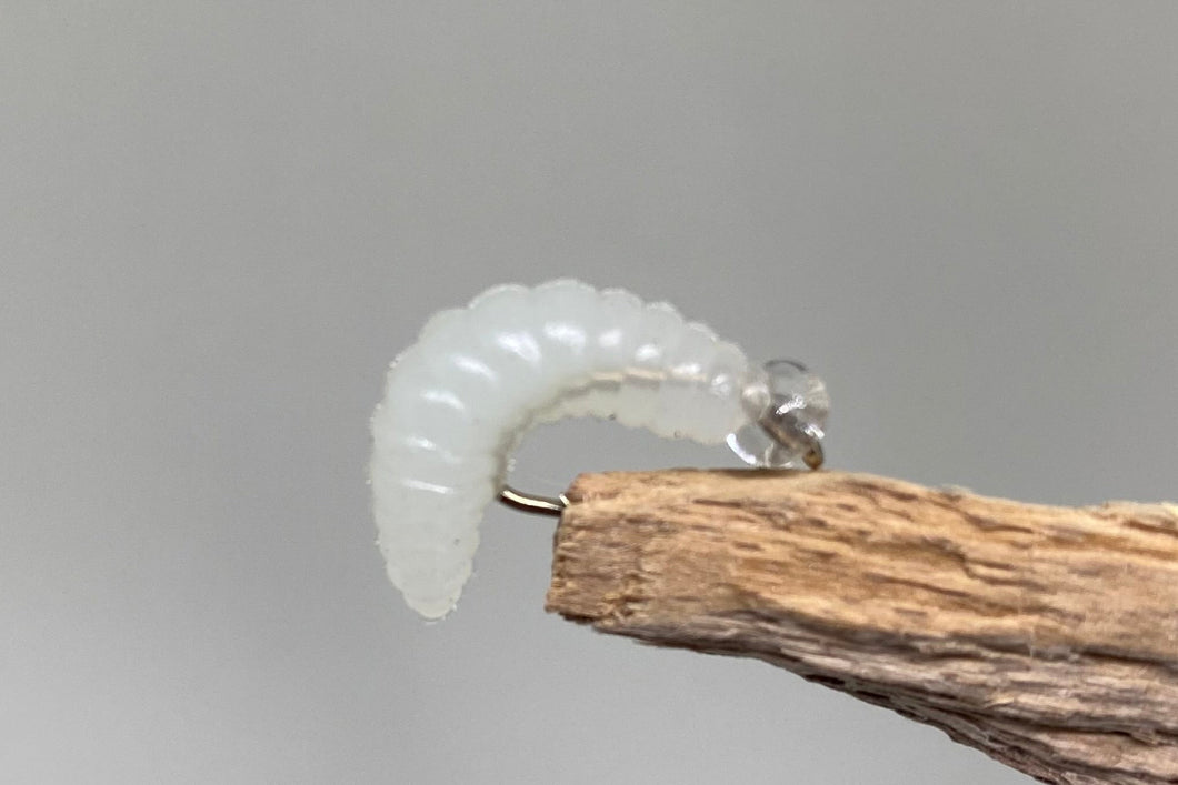 Lumi Bead Jelly Maggot x 3  (Barbed)