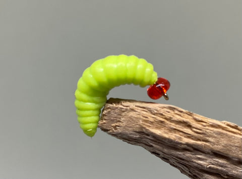 Chartreuse Jelly Maggot x 3