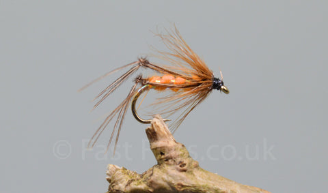 CDC Orange Bristol Hoppers x 3 - Fast Flies top trout flies