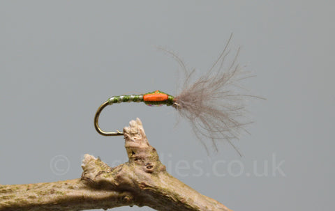 CDC Olive Skinny Shuttle Cock Buzzers x 3 - Fast Flies top trout flies