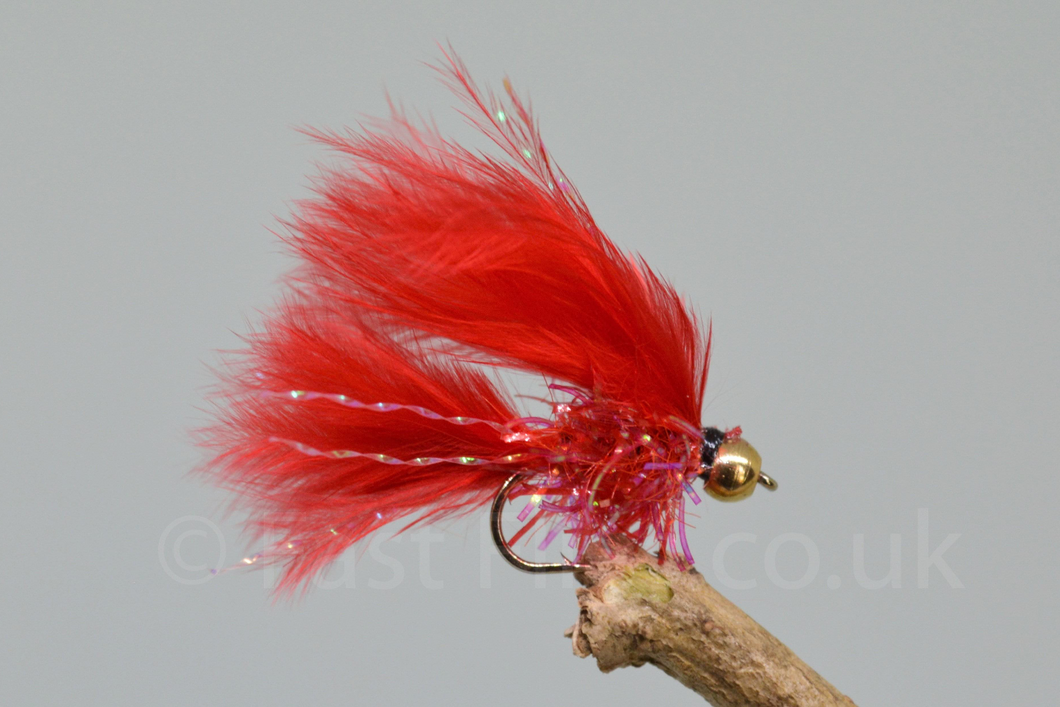 Gold Head Mini Fritz Blood Cat x 3 - Fast Flies top trout flies
